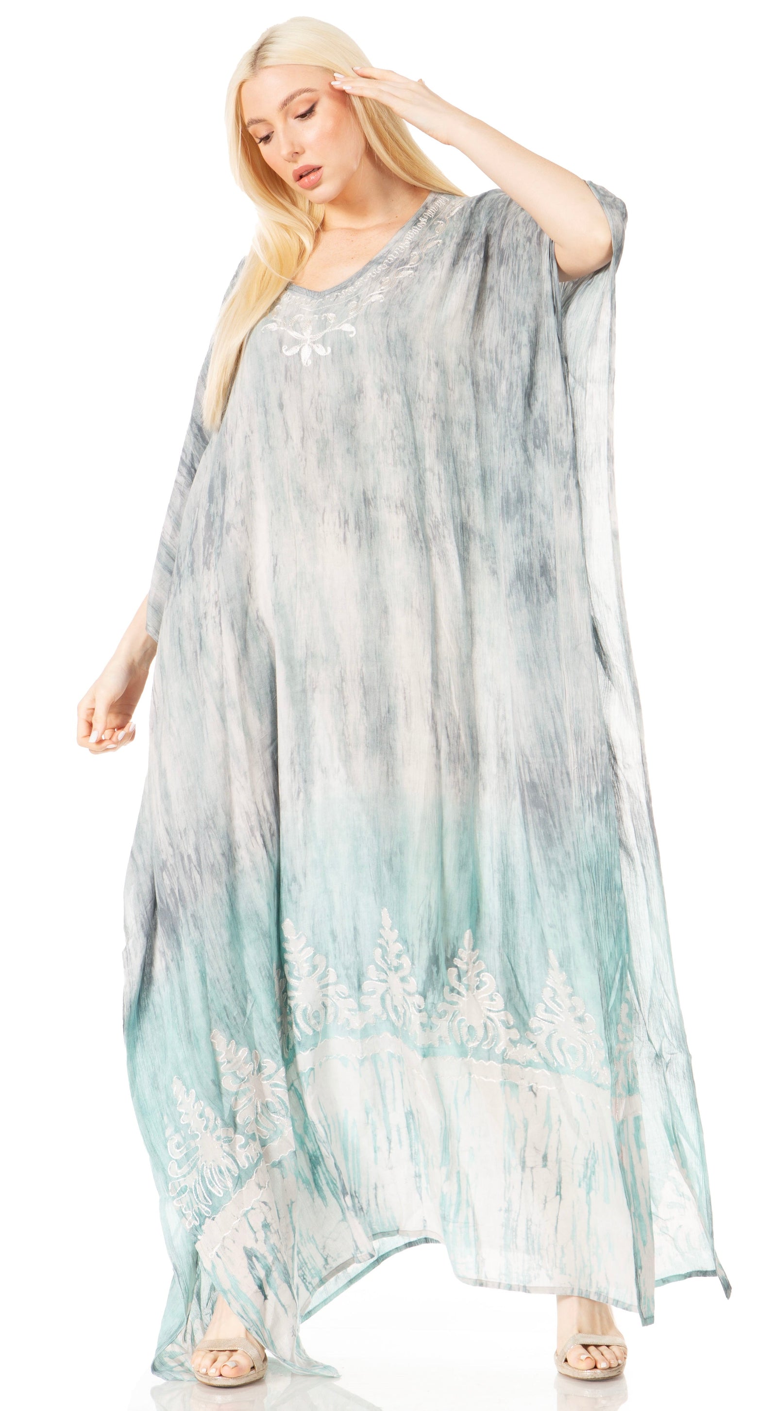 Sakkas Tacy Women's Boho Summer Maxi Dress for Casual or Lounge Wear