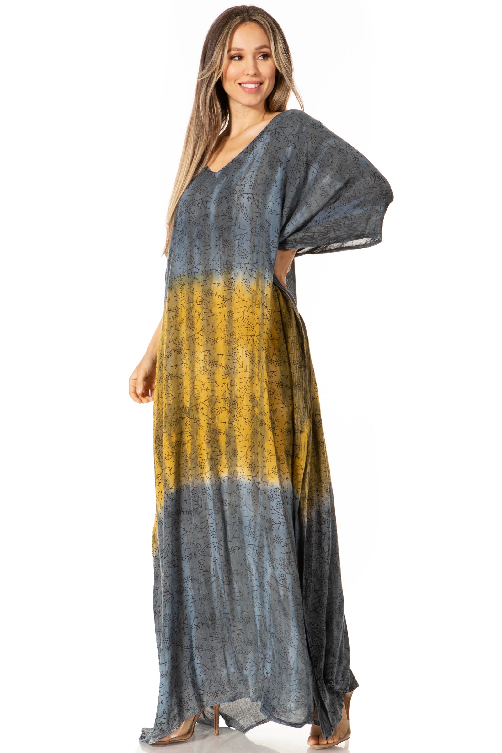 Sakkas Tacy Women's Boho Summer Maxi Dress for Casual or Lounge Wear