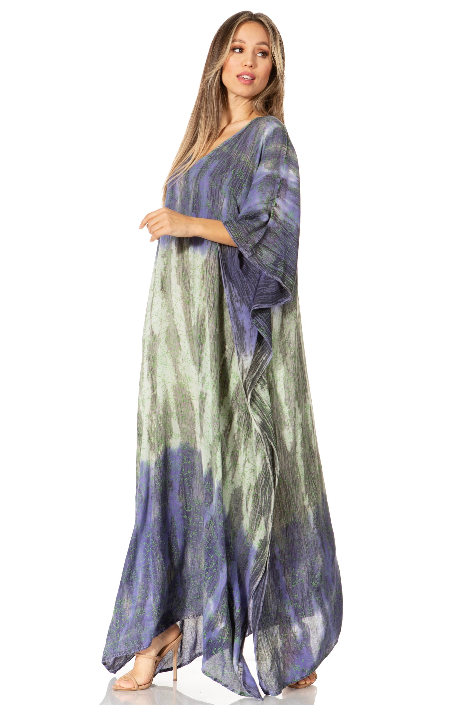 Sakkas Tacy Women's Boho Summer Maxi Dress for Casual or Lounge Wear