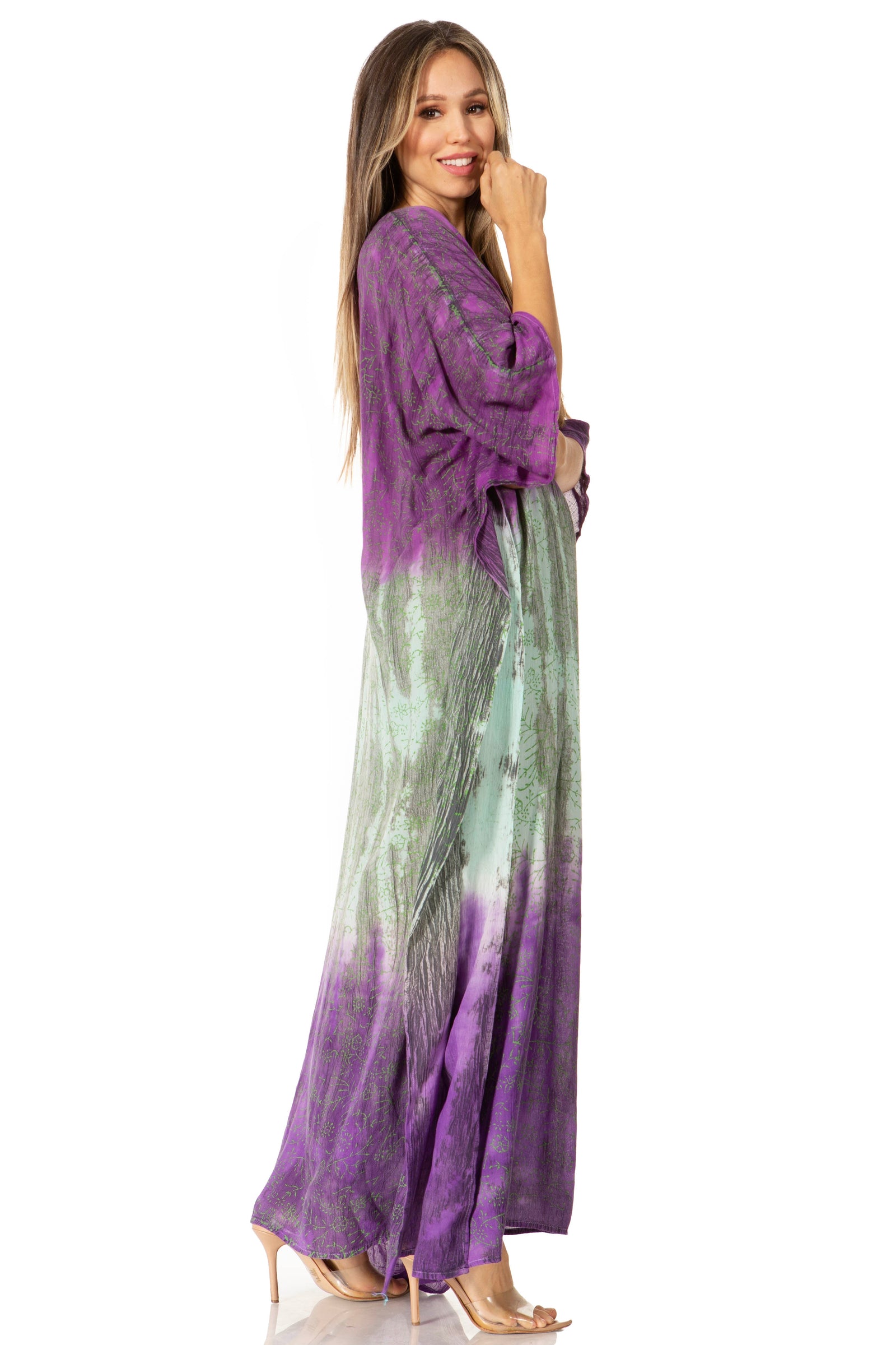 Sakkas Tacy Women's Boho Summer Maxi Dress for Casual or Lounge Wear