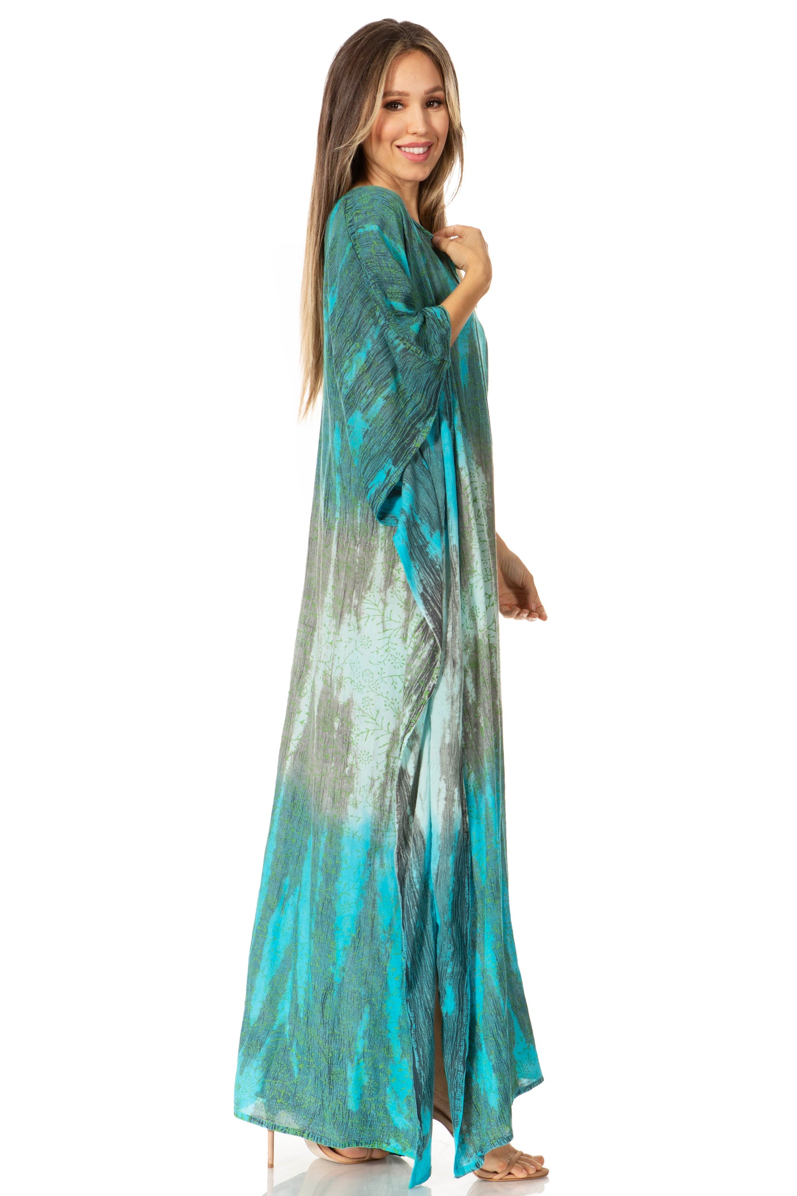 Sakkas Tacy Women's Boho Summer Maxi Dress for Casual or Lounge Wear