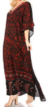 Sakkas Tacy Women's Boho Summer Maxi Dress for Casual or Lounge Wear