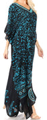 Sakkas Tacy Women's Boho Summer Maxi Dress for Casual or Lounge Wear