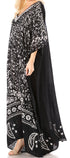 Sakkas Tacy Women's Boho Summer Maxi Dress for Casual or Lounge Wear