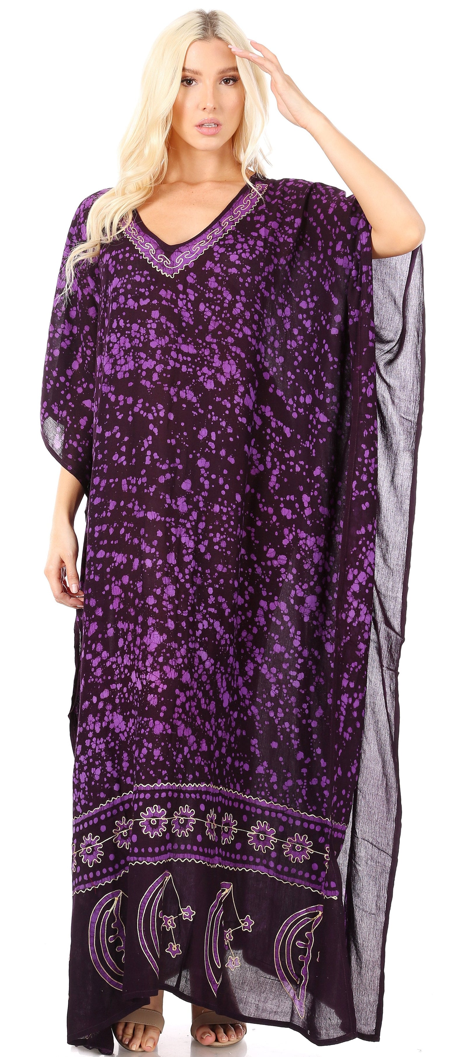 Sakkas Tacy Women's Boho Summer Maxi Dress for Casual or Lounge Wear