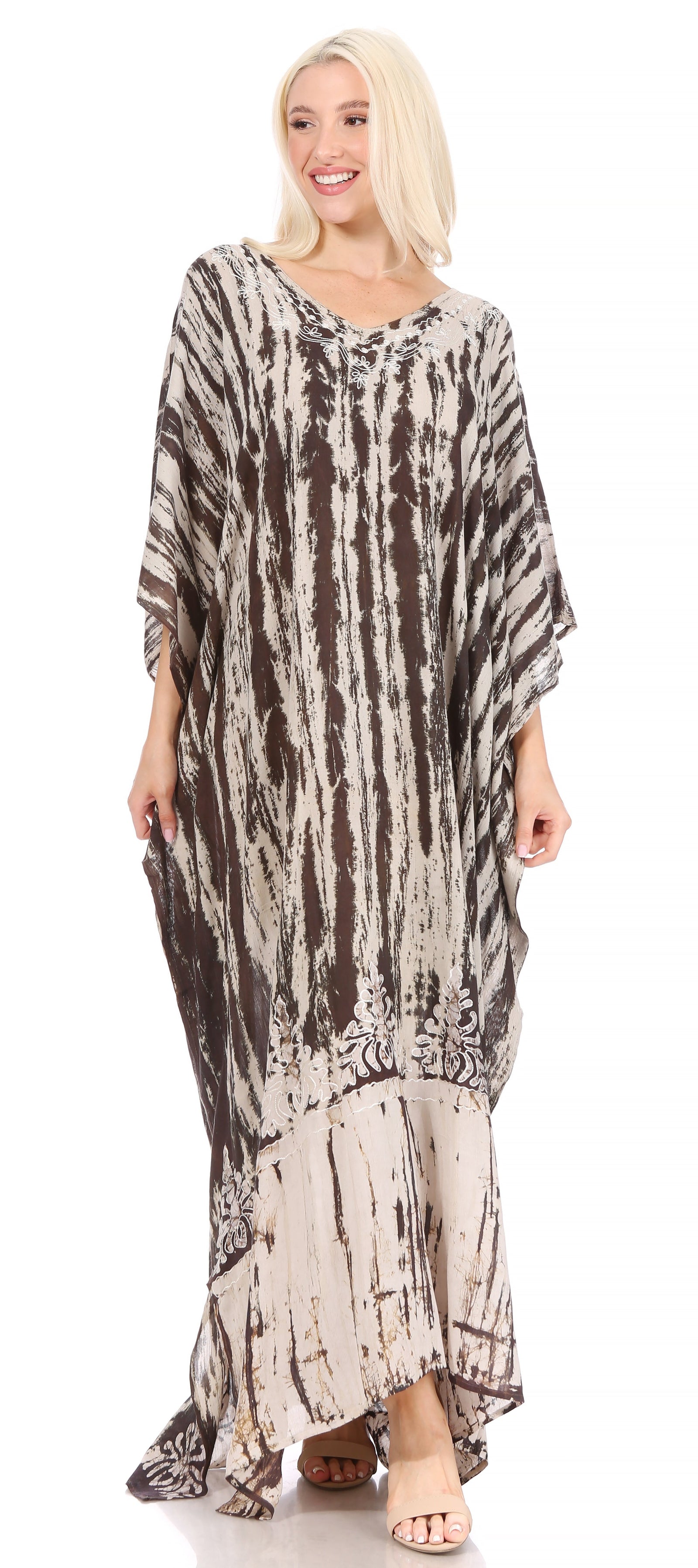 Sakkas Tacy Women's Boho Summer Maxi Dress for Casual or Lounge Wear