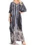 Sakkas Tacy Women's Boho Summer Maxi Dress for Casual or Lounge Wear