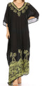 Vestido caftán largo informal bohemio Leonor de Sakkas para mujer, estilo caftán, para cubrirse.