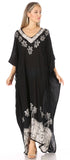 Vestido caftán largo informal bohemio Leonor de Sakkas para mujer, estilo caftán, para cubrirse.