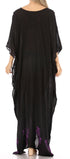 Vestido caftán largo informal bohemio Leonor de Sakkas para mujer, estilo caftán, para cubrirse.