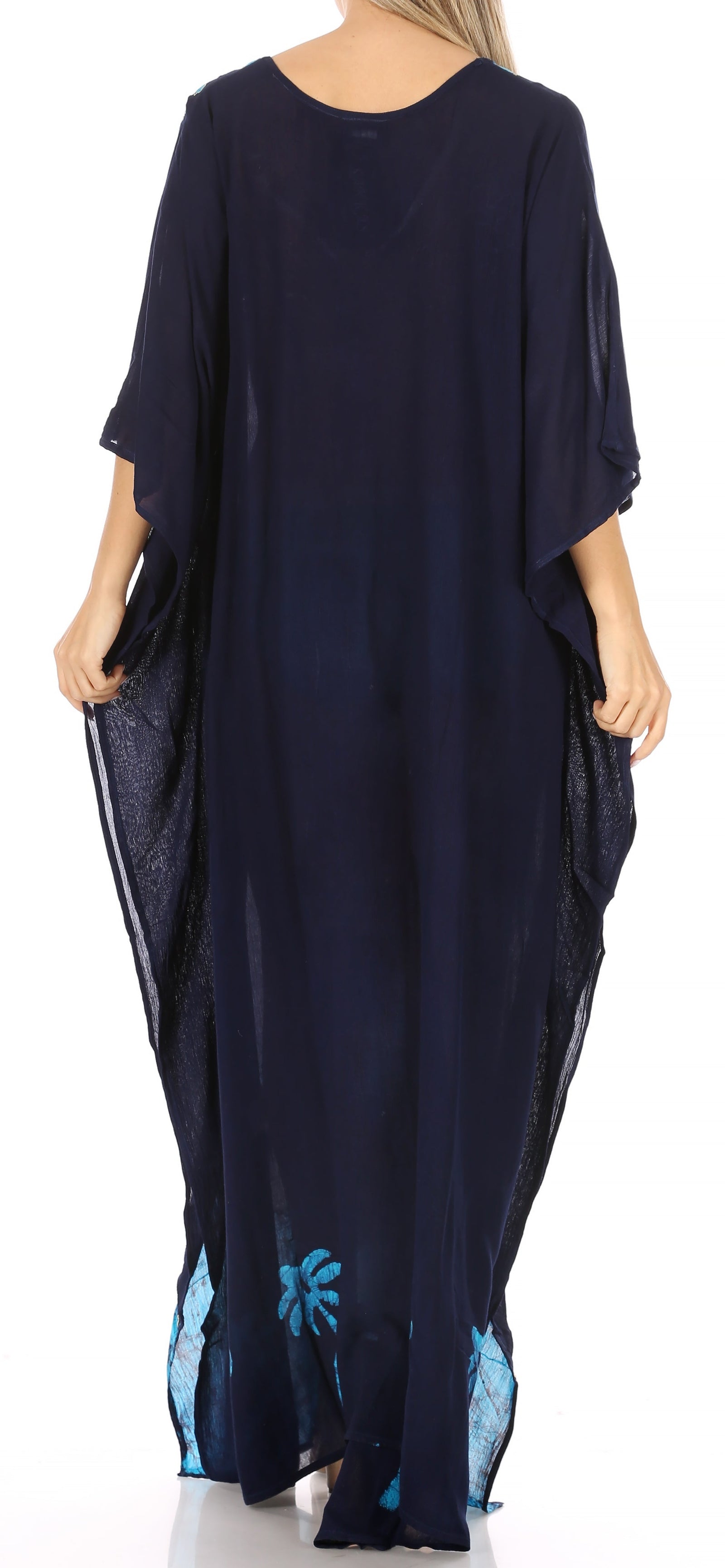 Vestido caftán largo informal bohemio Leonor de Sakkas para mujer, estilo caftán, para cubrirse.