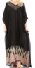 Vestido caftán largo informal bohemio Leonor de Sakkas para mujer, estilo caftán, para cubrirse.