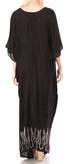 Vestido caftán largo informal bohemio Leonor de Sakkas para mujer, estilo caftán, para cubrirse.