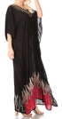 Vestido caftán largo informal bohemio Leonor de Sakkas para mujer, estilo caftán, para cubrirse.