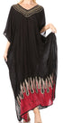 Vestido caftán largo informal bohemio Leonor de Sakkas para mujer, estilo caftán, para cubrirse.