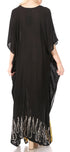 Vestido caftán largo informal bohemio Leonor de Sakkas para mujer, estilo caftán, para cubrirse.