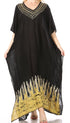 Vestido caftán largo informal bohemio Leonor de Sakkas para mujer, estilo caftán, para cubrirse.