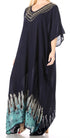Vestido caftán largo informal bohemio Leonor de Sakkas para mujer, estilo caftán, para cubrirse.