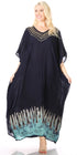 Vestido caftán largo informal bohemio Leonor de Sakkas para mujer, estilo caftán, para cubrirse.