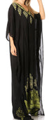 Vestido caftán largo informal bohemio Leonor de Sakkas para mujer, estilo caftán, para cubrirse.