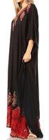 Vestido caftán largo informal bohemio Leonor de Sakkas para mujer, estilo caftán, para cubrirse.