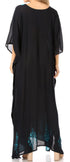 Vestido caftán largo informal bohemio Leonor de Sakkas para mujer, estilo caftán, para cubrirse.