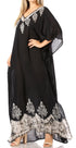 Vestido caftán largo informal bohemio Leonor de Sakkas para mujer, estilo caftán, para cubrirse.