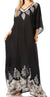Vestido caftán largo informal bohemio Leonor de Sakkas para mujer, estilo caftán, para cubrirse.