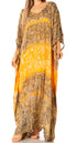 Sakkas Catia Women's Boho-Style Long Maxi Caftan for Lounging and Casual Wear