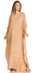 Sakkas Catia Women's Boho-Style Long Maxi Caftan for Lounging and Casual Wear
