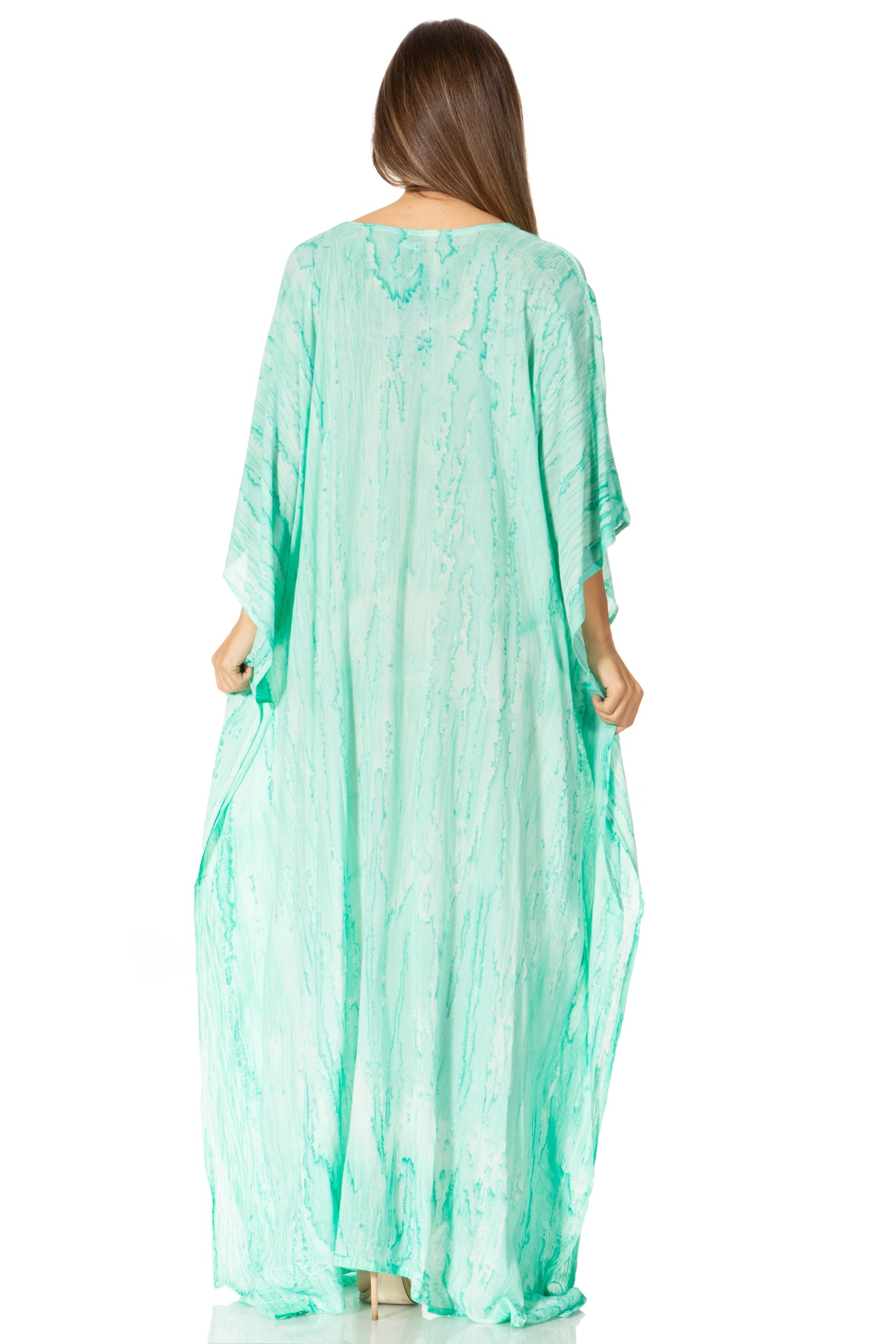 Sakkas Catia Women's Boho-Style Long Maxi Caftan for Lounging and Casual Wear
