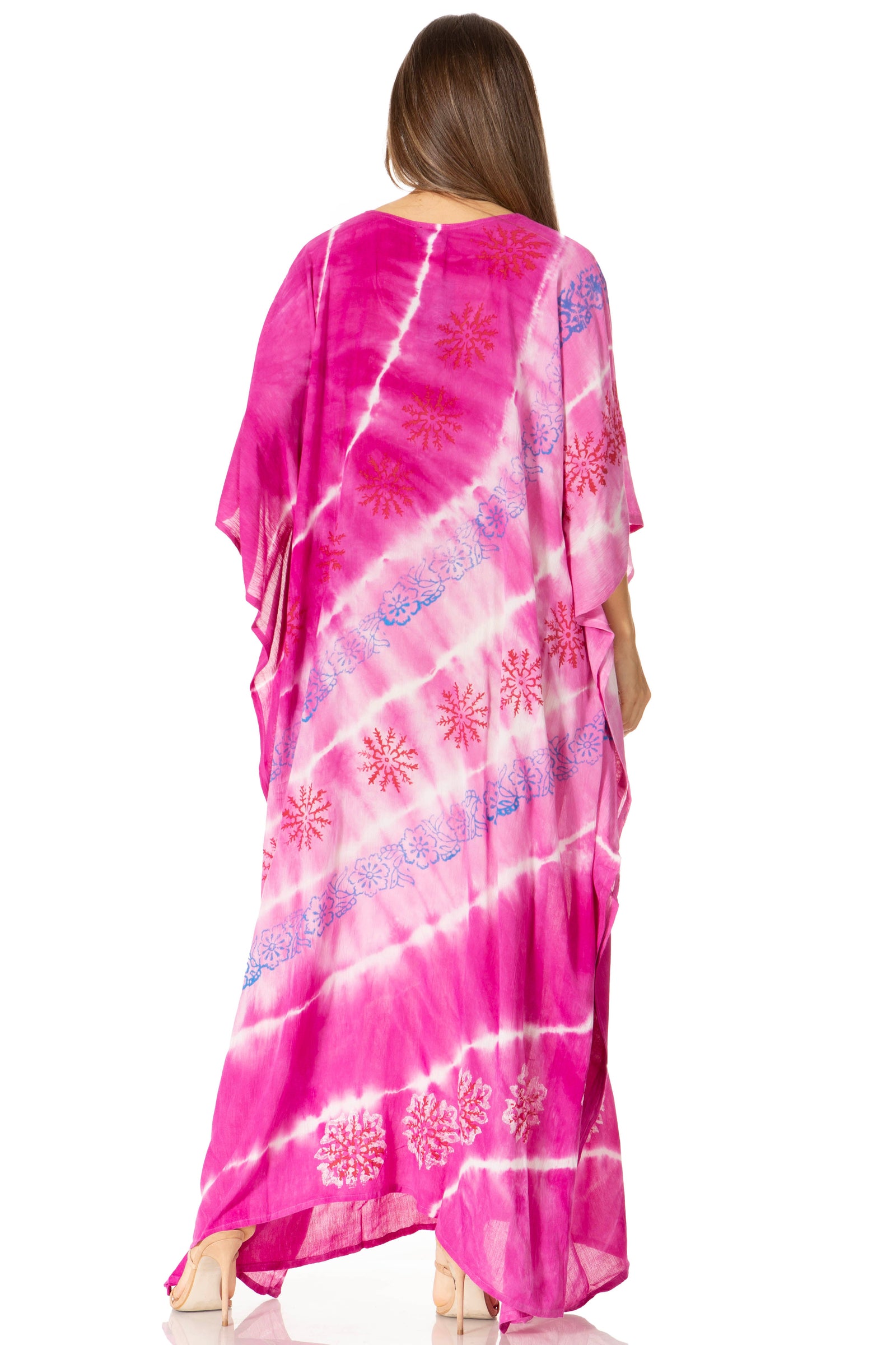 Sakkas Catia Women's Boho-Style Long Maxi Caftan for Lounging and Casual Wear