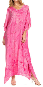 Sakkas Catia Women's Boho-Style Long Maxi Caftan for Lounging and Casual Wear