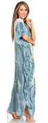 Sakkas Pilar Petite Women's Beach Maxi Caftan Dress in Short Sleeve Casual Style