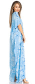Sakkas Pilar Petite Women's Beach Maxi Caftan Dress in Short Sleeve Casual Style