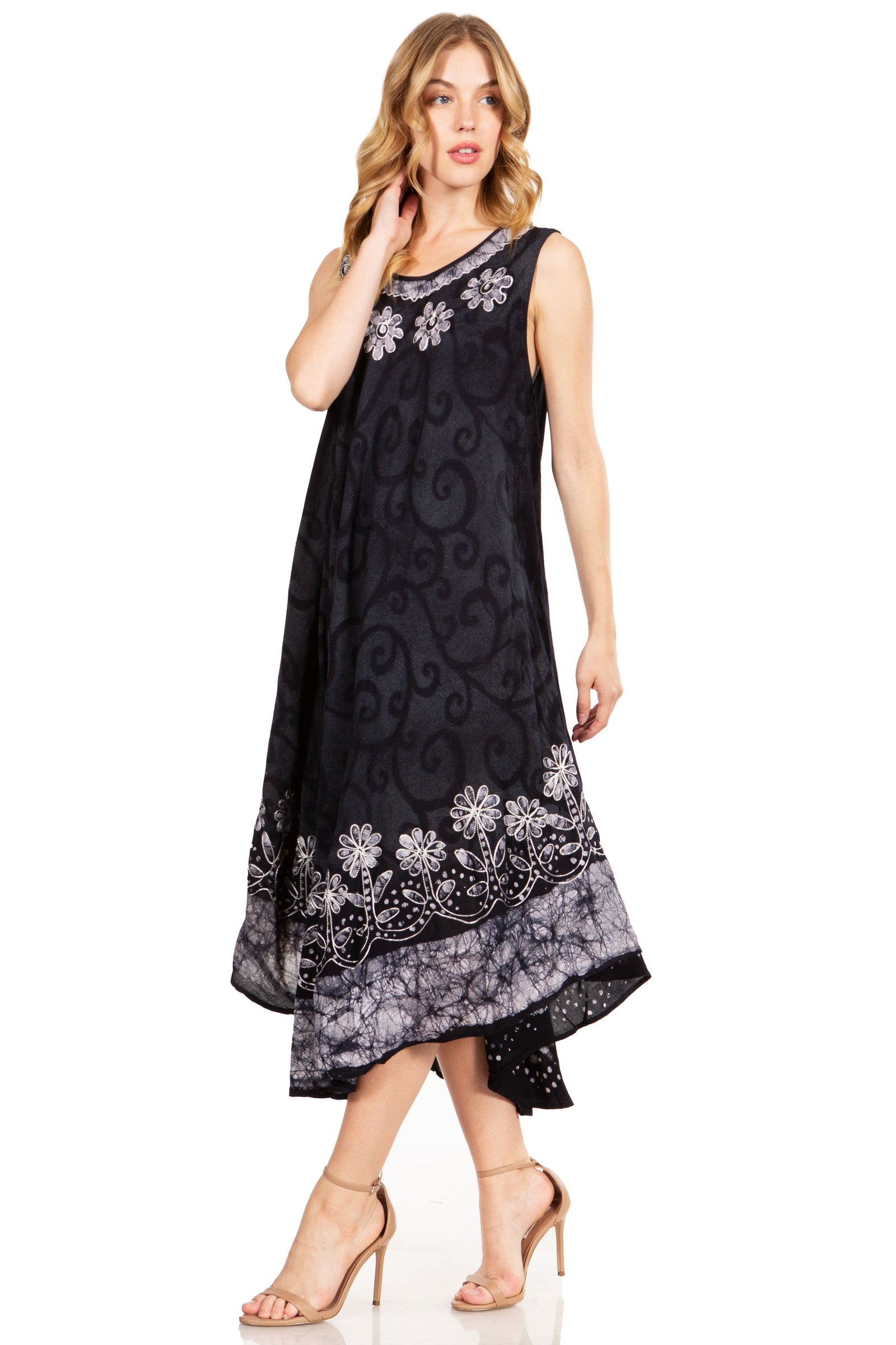 Sakkas Starlight Second Tie Dye Caftan Dress: Women's Beach Cover Up