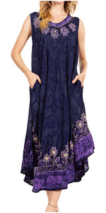 Sakkas Starlight Second Tie Dye Caftan Dress: Women's Beach Cover Up