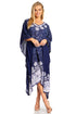 Sakkas Clementine Women's Tie Dye Caftan Dress/Cover Up Beach Kaftan Boho Summer
