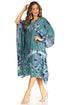 Sakkas Clementine Women's Tie Dye Caftan Dress/Cover Up Beach Kaftan Boho Summer