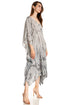 Sakkas Clementine Third Women's Tie Dye Caftan Dress/Cover Up Beach Kaftan Summer
