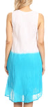 Vestido fluido sin mangas con efecto tie-dye y cordón en el dobladillo de Sakkas Milana