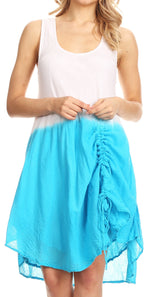 Vestido fluido sin mangas con efecto tie-dye y cordón en el dobladillo de Sakkas Milana