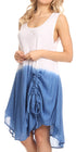 Vestido fluido sin mangas con efecto tie-dye y cordón en el dobladillo de Sakkas Milana