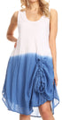 Vestido fluido sin mangas con efecto tie-dye y cordón en el dobladillo de Sakkas Milana