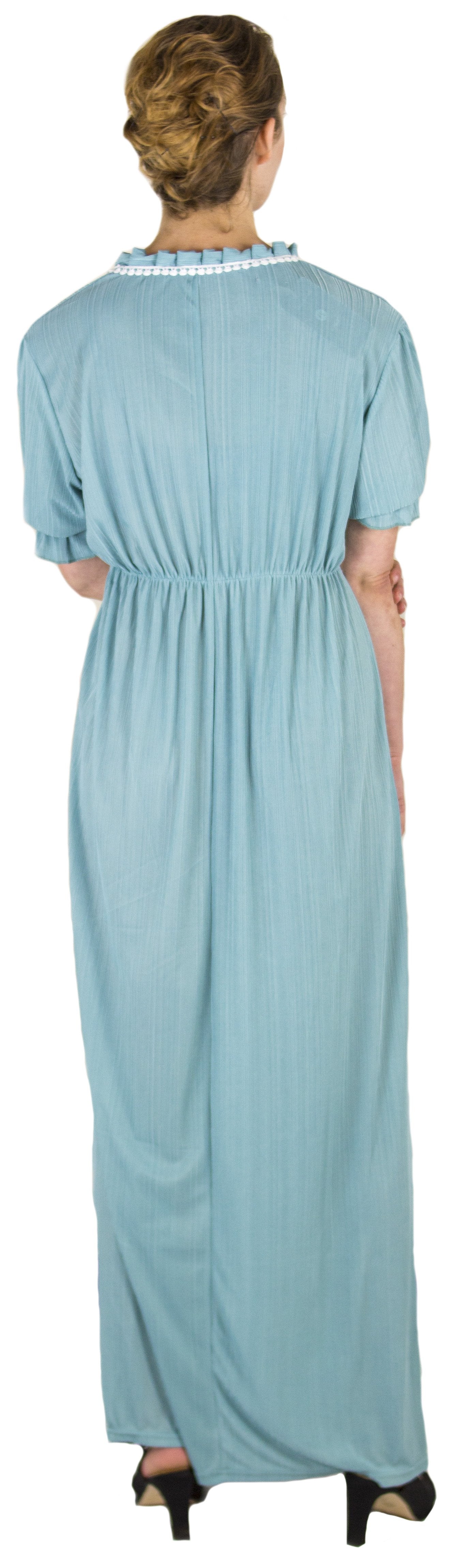 Vestido informal largo de encaje con mangas cortas y elástico para mujer de Sakkas Isabis