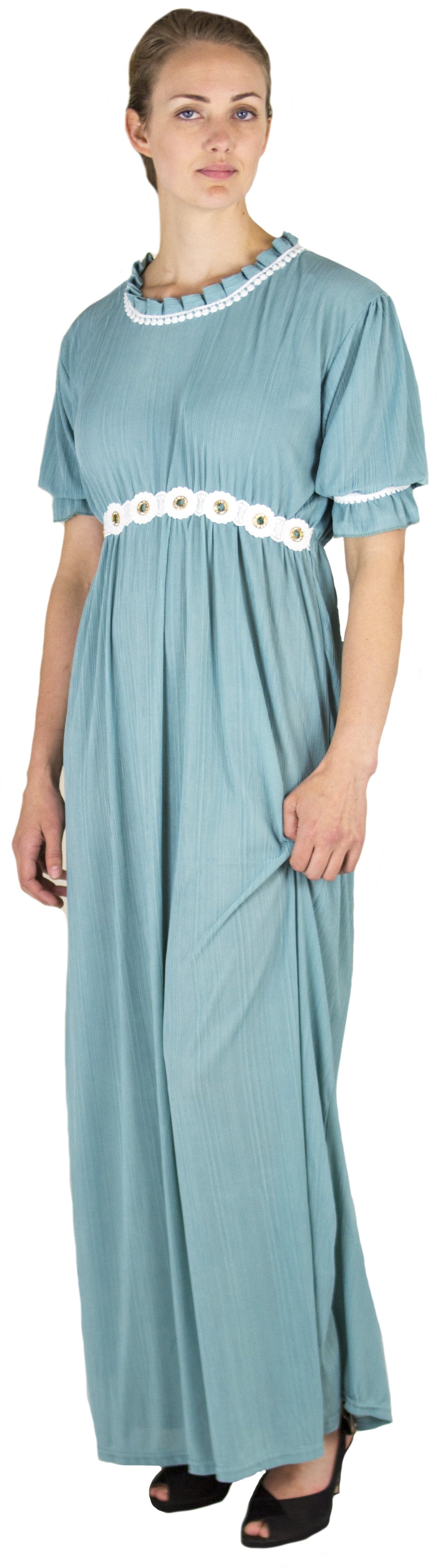 Vestido informal largo de encaje con mangas cortas y elástico para mujer de Sakkas Isabis