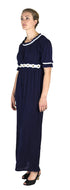 Vestido informal largo de encaje con mangas cortas y elástico para mujer de Sakkas Isabis