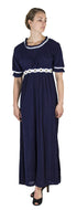 Vestido informal largo de encaje con mangas cortas y elástico para mujer de Sakkas Isabis