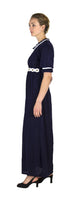 Vestido informal largo de encaje con mangas cortas y elástico para mujer de Sakkas Isabis