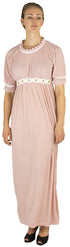 Vestido informal largo de encaje con mangas cortas y elástico para mujer de Sakkas Isabis